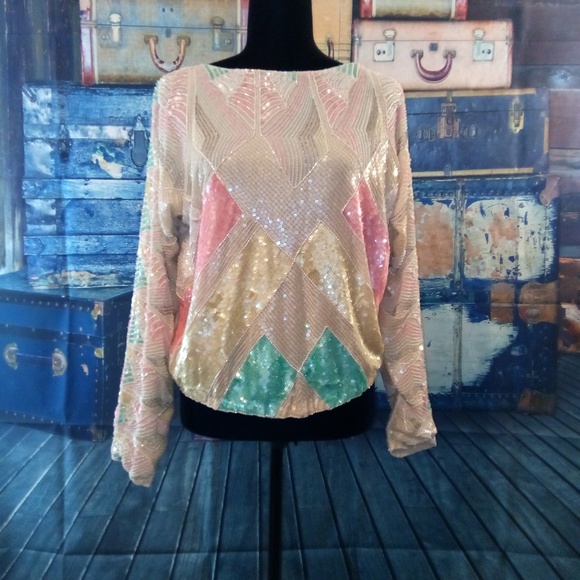 Multi Color Sequence Blouse